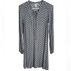 H&m Women's Midi Dress with black and white pattern